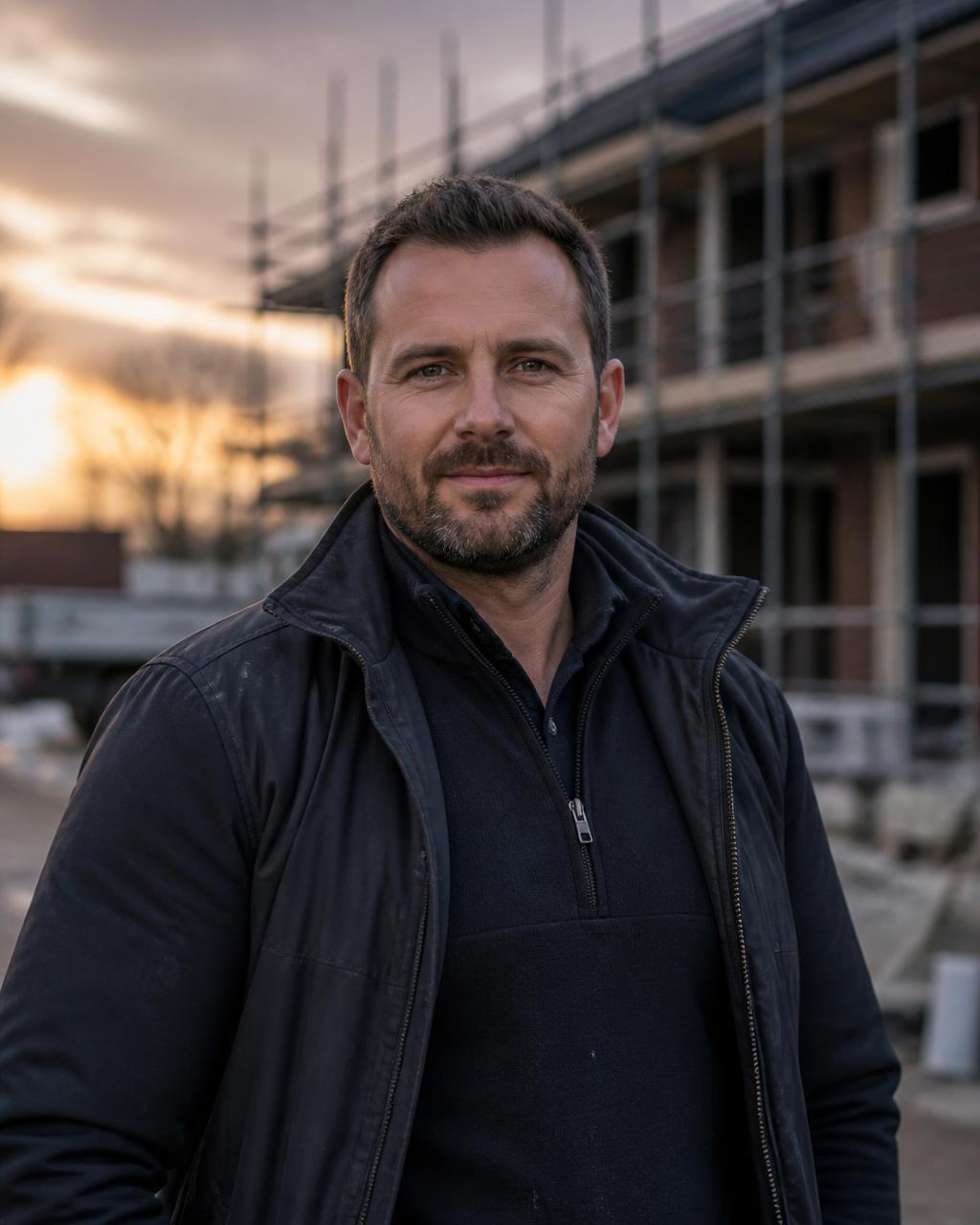 The founder of Builder Standard on a residential building site